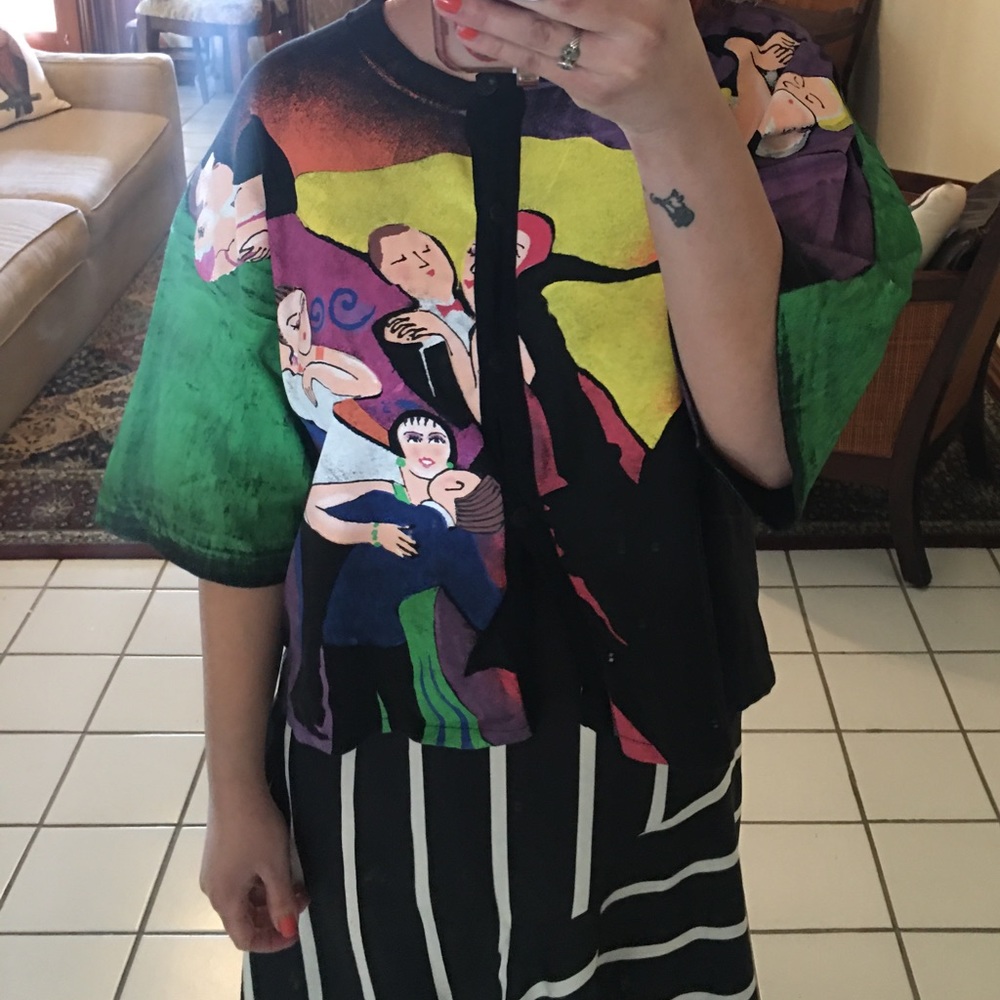 RARE Hand painted 90s shirt - Picture 6 of 6